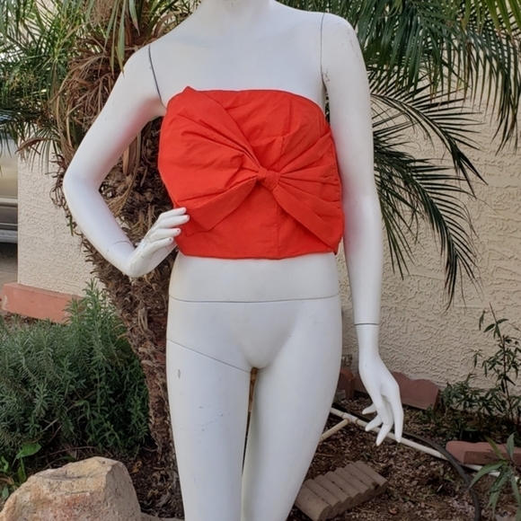 Gianni Bini Womens Julia Strapless Bow Blouse - Picture 3 of 5